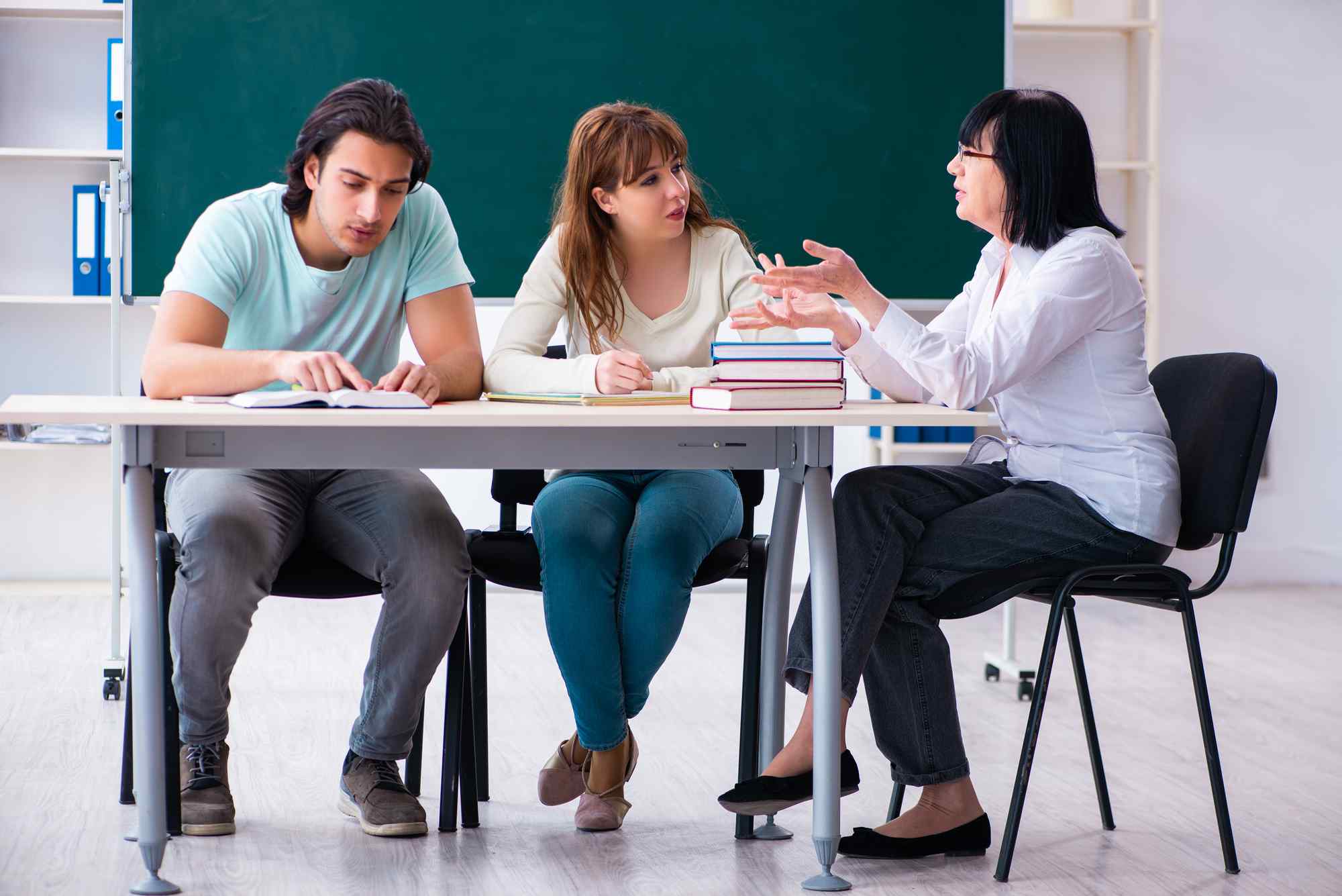 College Students Listening to Teacher!